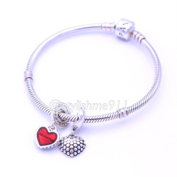 Authentic PANDORA Piece of My Heart Mother / Daughter Charms - Picture 5 of 11